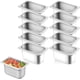 thumbnail image 1 of 10 Piezas Insertos de Acero Inoxidable 1/9 in, Charolas de Acero Inoxidable 17.6 x 10.8 x 10CM, Apilable y Fácil de Limpiar, Adecu para hoteles, restaurantes, pastelerías, fiestas, 1 of 3