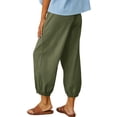 thumbnail image 6 of Hibeli Linen Pants Women Lightweight Drawstring Elastic Waist Cargo Jogger Pants with Pockets, 6 of 6