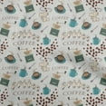thumbnail image 1 of oneOone Rayon Gray Fabric Text Craft Projects Decor Fabric Printed By The Yard 56 Inch Wide, 1 of 5