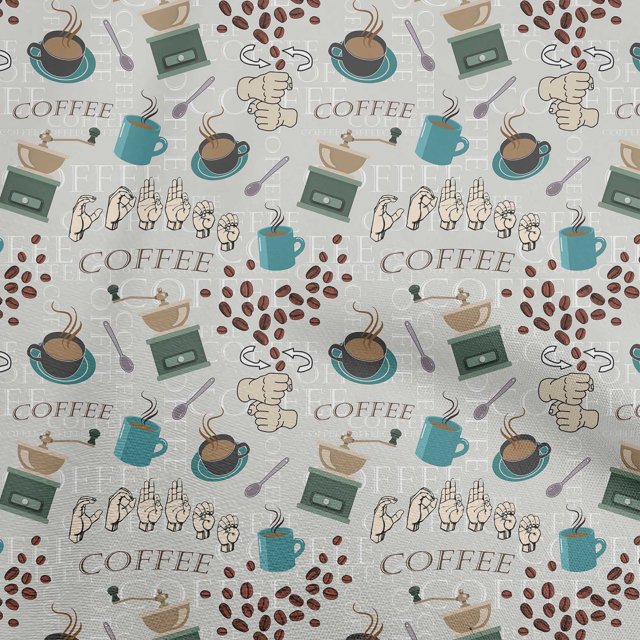 oneOone Rayon Gray Fabric Text Craft Projects Decor Fabric Printed By The Yard 56 Inch Wide