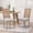 Gray, variant on Euroco Set of 2 French Country Dining Chairs with Cane Backrest, Upholstered Seat, and Weathered Rubberwood Frame, Vintage Farmhouse Side Chairs
