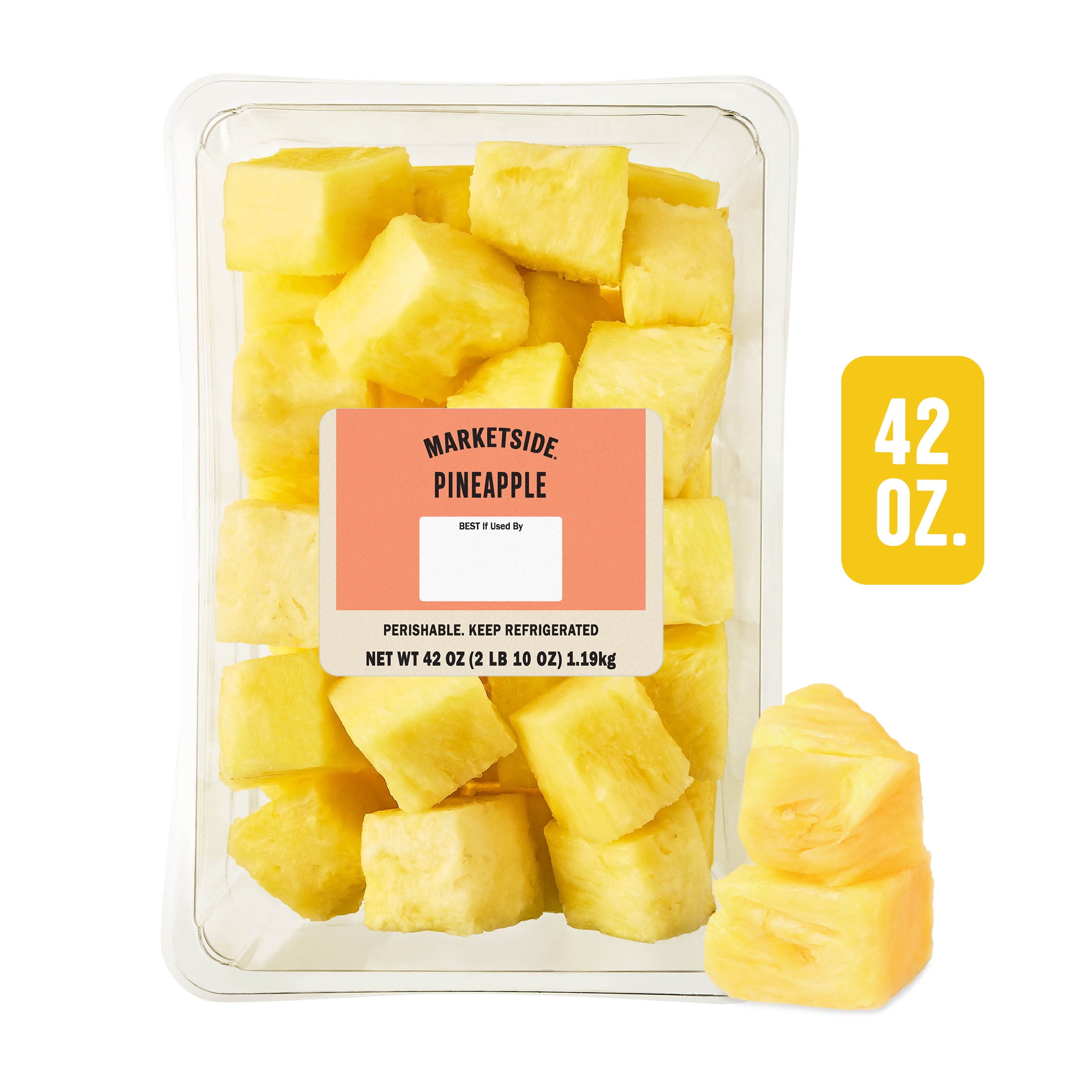 Marketside Fresh Cut Pineapple, 42 oz Tray for Breakrooms