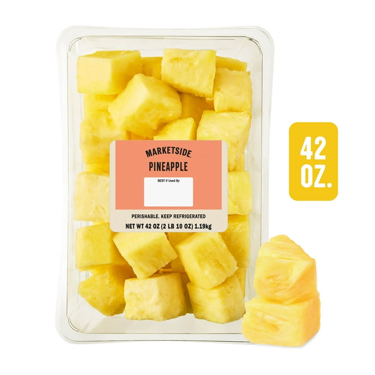 Marketside Fresh Cut Pineapple 42 oz Tray Juicy Ripe Pineapple
