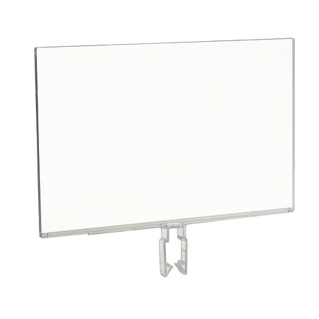 7 in. H x 11 in. W Clear Polycarbonate Sign Holder with All-Purpose Clamp (Pack of 24)