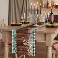 thumbnail image 2 of Table Runners 90 Inches Long Dress Scarves, Spring Botanical Farmhouse Coffee/Dining/Kitchen Table Runner for Living Room, Farmhouse Black Plaid Brown Wooden Grain 13x90 Inch, 2 of 9