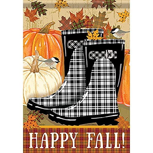 Carson 52120 Large Garden Flag, Fall Boots