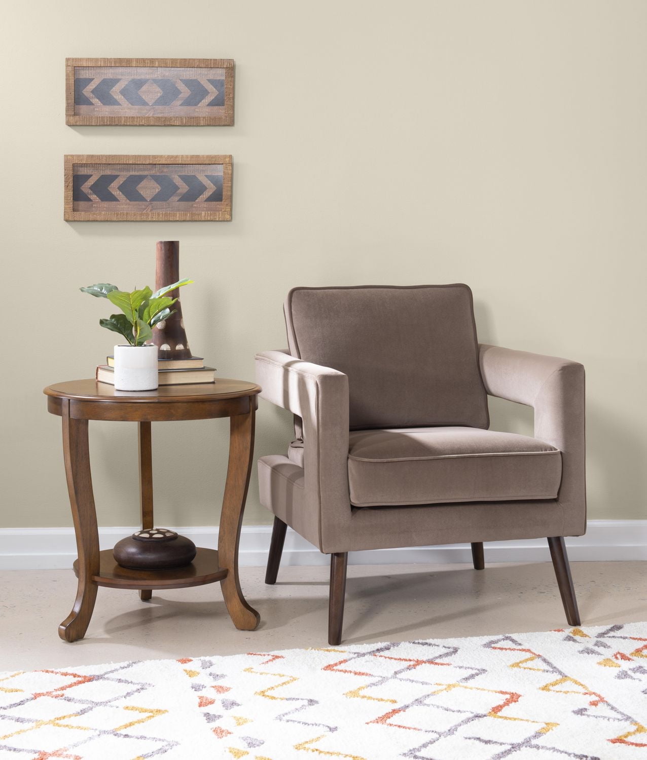 Table d'appoint Dendrie, Noisette