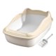 thumbnail image 2 of Caja de arena para gatos semicerrada multifuncional para mascotas pequeñas, resistente y con parte superior abierta. Blanco, 2 of 9