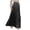 Black, variant on yillto Women's Pleated Midi Skirts High Waist Elastic A Line Long Skirt for Fall Winter