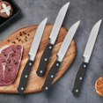 thumbnail image 2 of Amazon Basics - Juego de cuchillos para carne de cocina, 8 piezas, color negro, 2 of 8