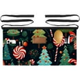 thumbnail image 2 of 3 Pack Christmas Crutch Server Aprons with 3 Pockets - Unisex Short/Half Waiter Waist Short Apron, 2 of 7