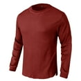 thumbnail image 4 of AIEOTT Mens Casual Henley Shirts Lightwigeht Long Sleeve Shirts Loose Fit Crewneck T Shirt Loose Fit Breathable Shirts, 4 of 7