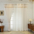 thumbnail image 2 of Sunyuer Fashions Jacquard Hollow Semi-transparent Window Curtains for Living Room, Set of 2 Panels, 2 of 7