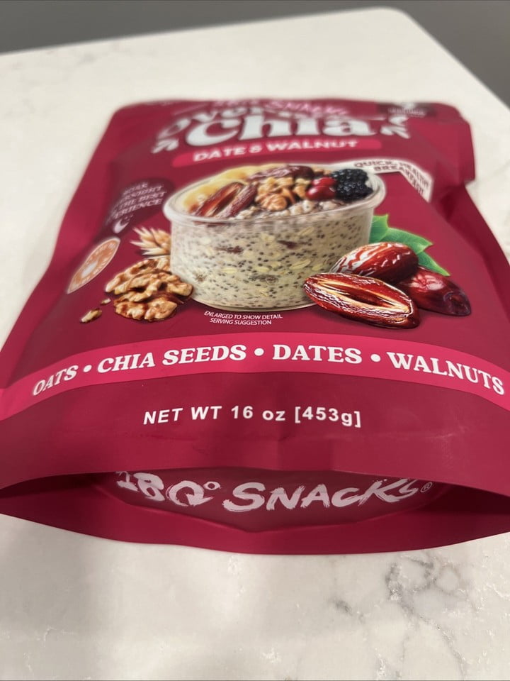 180° Snacks Overnight Chia Oats, Date & Walnut, 16 oz