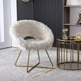 thumbnail image 6 of Roundhill Furniture Slatina Bucket Chair, Off-White, 6 of 9