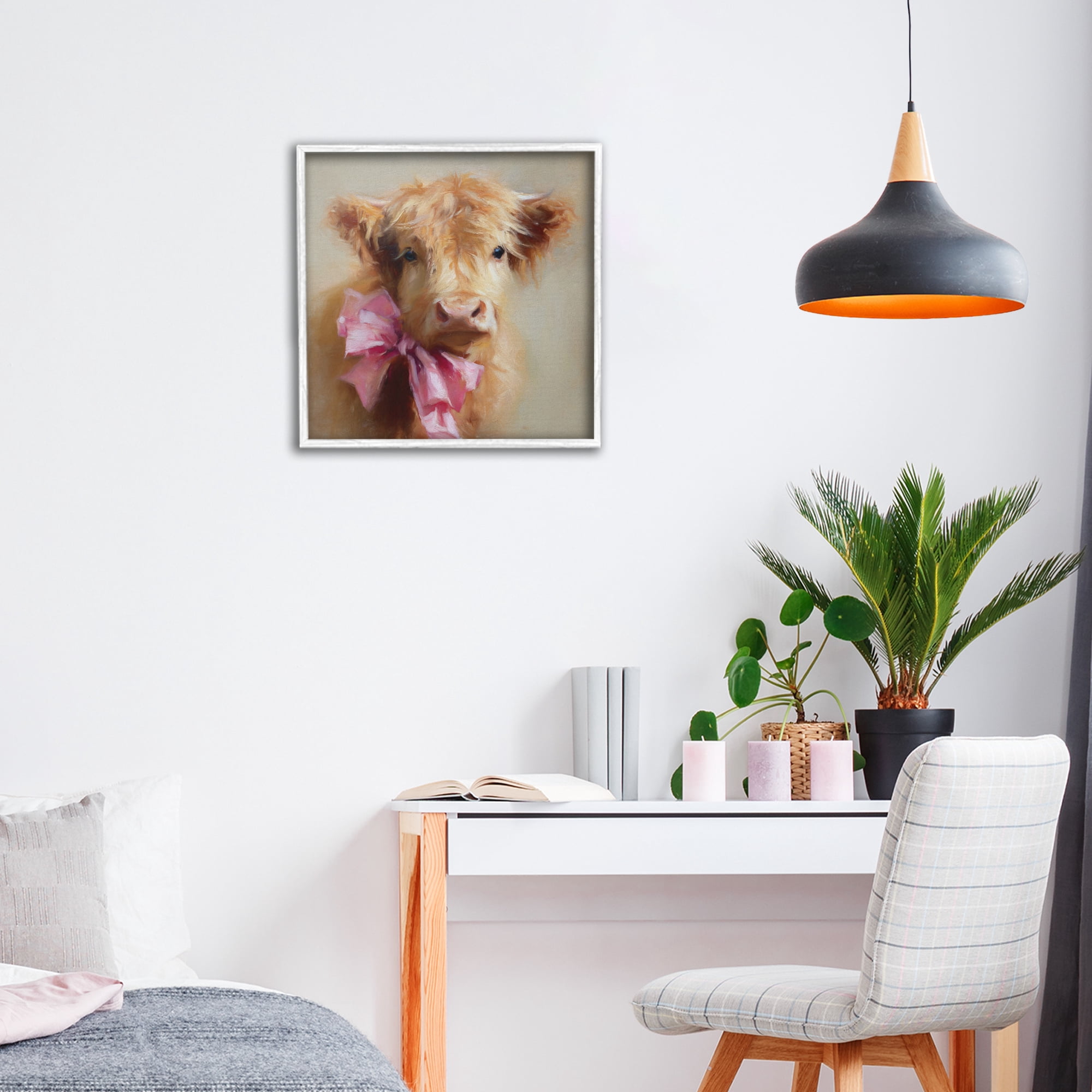 Stupell Industries Little Highland Sweetheart White Framed Giclee Art, design by Tina LeCour