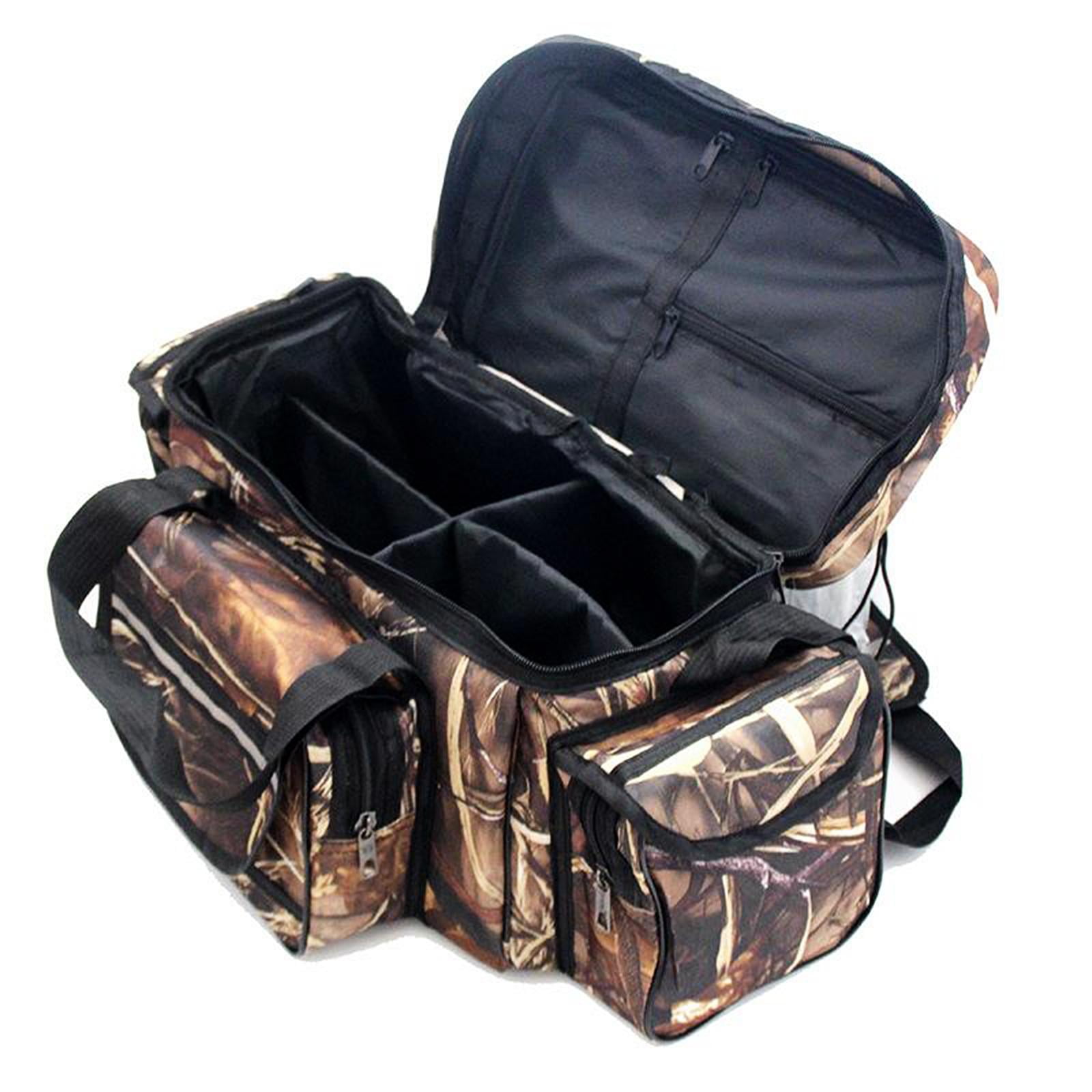 Vensio -Large Capacity Fishing Tackle Bag with Padded Shoulder Strap, Waterproof 600D Oxford Cloth Fishing Storage Bag for Carp and Sea Fishing, Multi-Pocket Gear Holdall