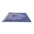 thumbnail image 2 of Ahgly Company Machine Washable Indoor Square Persian Blue Traditional Area Rugs, 8' Square, 2 of 4