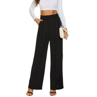 Dress Pants for Women Cargo Work Business Casual Retro Straight Wide ...