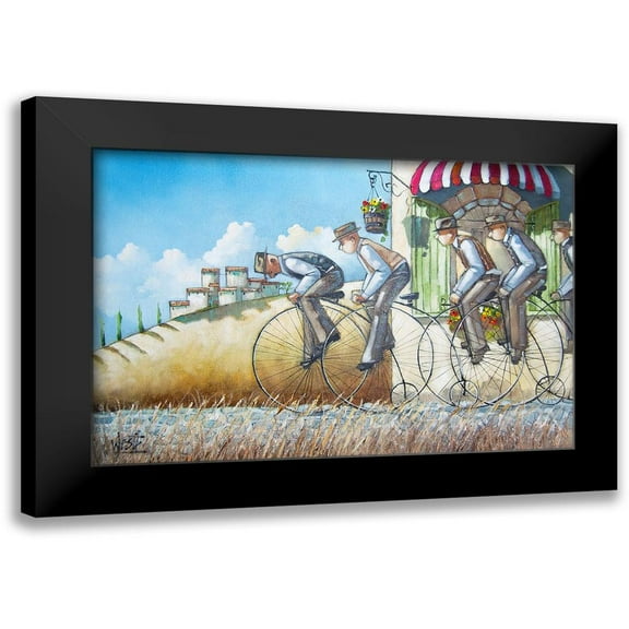 West, Ronald 14x11 Black Modern Framed Museum Art Print Titled - The Sprinters