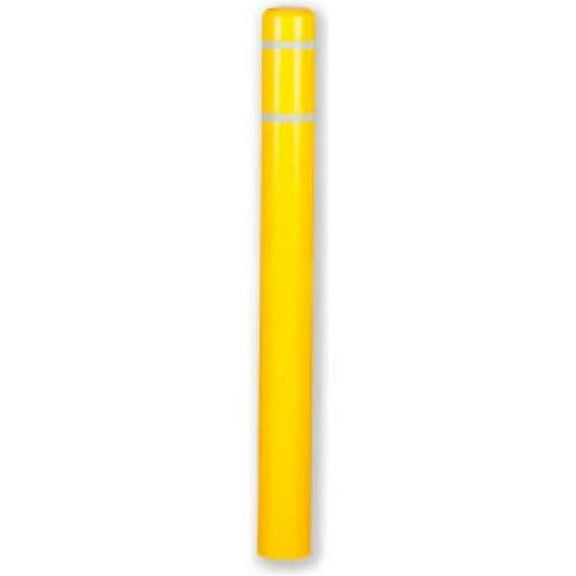 Encore Commercial Products B895191 Post Guard Bollard Cover CL1385FASSY - 4.5 x 52 in. - Yellow with White Tape