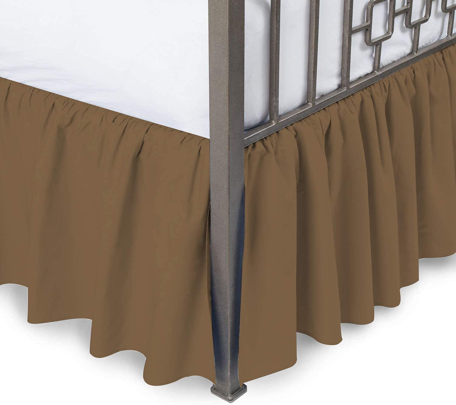 Orange Solid Split Corner Bed Skirt Choose Drop Length US Size 800 Count 