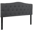 thumbnail image 1 of Cambridge Tufted Upholstered Queen Size Headboard in Dark Gray Fabric, 1 of 9