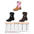 thumbnail image 2 of GENILU Womens Fashion Retro Cowgirl Boot Wide-Calf Walking Floral Vintage Shoes Black 8, 2 of 4