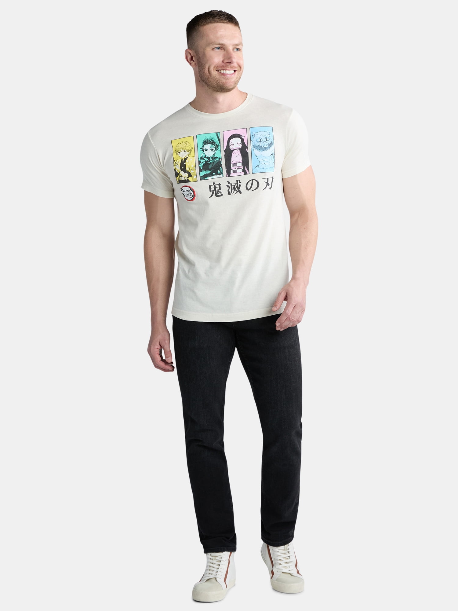 Demon Slayer Men's and Big Men's Graphic Tee with Short Sleeves, Sizes S-3XL