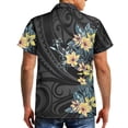 thumbnail image 3 of Uorisanigo Flowers Polynesian Couple Matching Outfit Husban and Wife Clothing Men's Button Down Beach Shirt for Summer and Women's Summer Dress Flowy Hawaiian Sundress, 3 of 7