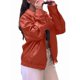 thumbnail image 3 of Chaquetas de para Mujer, Abrigos de Motociclista de Imitación de Gran Tamaño, Ropa de Moda para Otoño Rojo M, 3 of 8