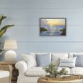 thumbnail image 3 of Stupell Industries Tropical Calm Beach Sunset Overlook Brown Floating Frame Canvas Art, 25 x 17, by Petals Prints Design, 3 of 8