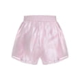 thumbnail image 4 of Haitryli Kids Girls Shiny Tulle Shorts Elastic Back Waistband Glossy Culottes for Birthday Party Stage Performance White 12, 4 of 5