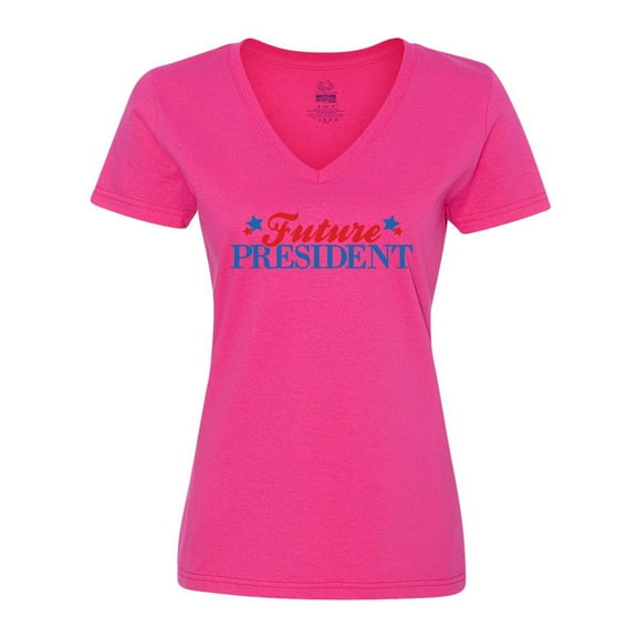Inktastic Future President Women's V-Neck T-Shirt