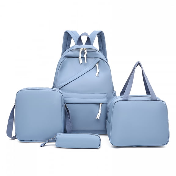 GASTROPOD Backpack with Lunch Box Set, 4PCS Aesthetic Bookbag Pure Color Simplicity, Backpack for Teen & Elementary