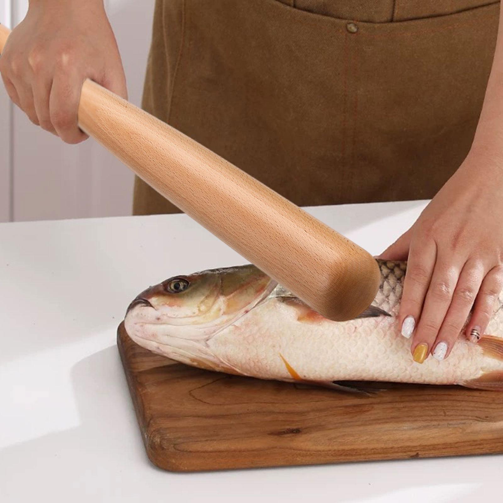 Wooden Knock Fish Stick Fishing Device Portable Gear Durable Construction Ideal Gift for Family Friends Who Love Fishing