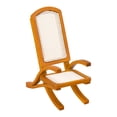thumbnail image 1 of Silla de ratán de madera para casa de muñecas 1:12, sillón, muebles para casa de muñecas, accesorios artesanales, sillón en miniatura para playa, 1 of 9