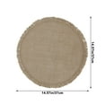 Burlap Placemats, Waterproof Jute Woven Place Mats with Lace, Rustic