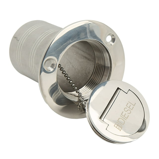 Deck Filler, 316 Stainless Steel Mirror Polishing Keyless Design Boat Filler For Trailer Gas,Diesel,Waste,Water,Fuel