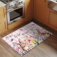 thumbnail image 2 of Pink Easter Entryway Rug 2'x3'&nbsp; Non Slip Front Door Mats, Spring Watercolor Tulip Flower Plant Plaid Entrance Rugs Indoor Outdoor Carpet, Washable Floor Mats Small Area Rug for Bedroom Kitchen, 2 of 8