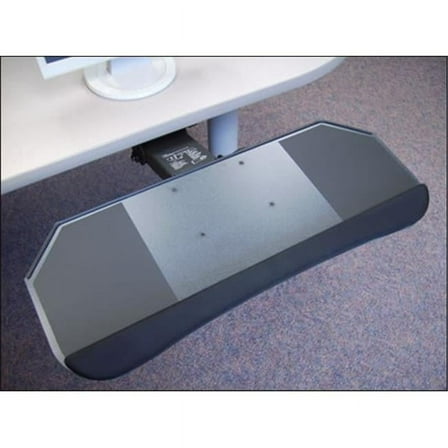 Systematix  Slimline All-in-One Phenolic Keyboard Platform & Lever Free Arm - Black - 27 in.