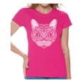 thumbnail image 1 of Awkward Styles Cat T-Shirt Pattern T Shirts for Women, 1 of 4