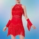 thumbnail image 1 of Vestido de baile latino Salvador fiesta brillante tango club nocturno rojo L, 1 of 10