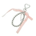 thumbnail image 5 of Unique Bargains 1 Pc Stylish Bow Hearts Handbag Charm Bag Accessories Pink Silver Tone, 5 of 5
