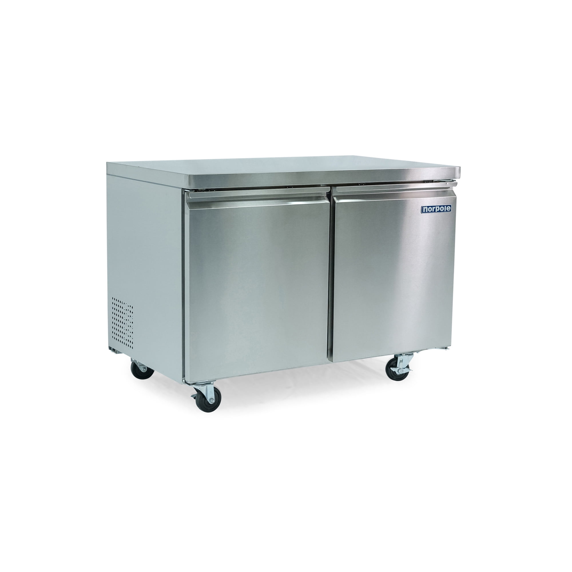 Norpole 12 cu. ft. 2 Door Under Counter Commercial Refrigerator in Stainless Steel in Stainless Steel