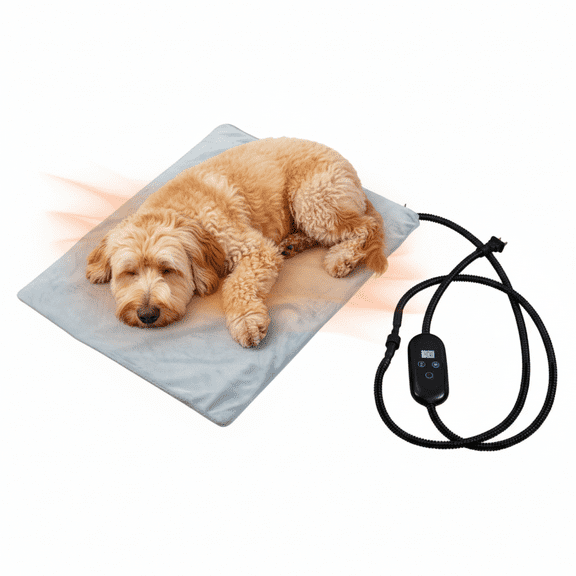 COZIWOW 16 x 20 Inch Pet Heating Pad for Dogs Cats, Adjustable Temperature and Waterproof Pet Heated Mat with Timer, Electric Heating Pet Bed with Chew Resistant Cord and Soft Washable Cover