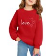 thumbnail image 3 of MeetoTime Girls Boys Valentine's Day Sweatshirt Soft Long Sleeve Round Neck Printed Top 2-10 Years Kids Clothes, 3 of 3