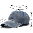 thumbnail image 3 of Washed Baseball Cap Distressed Denim Cotton Dad Hat Adjustable Polo Trucker Unisex Style Hat, 3 of 7