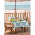 thumbnail image 2 of Outdoor Tablecloth with Umbrella Hole for Patio/Picnic/Party/Camping, Yellow Lemon Waterproof Table Cloth Rectangle Table Cover Washable, Summer Oil Painting Fruits Polka Dot Green (60"x 84"), 2 of 9
