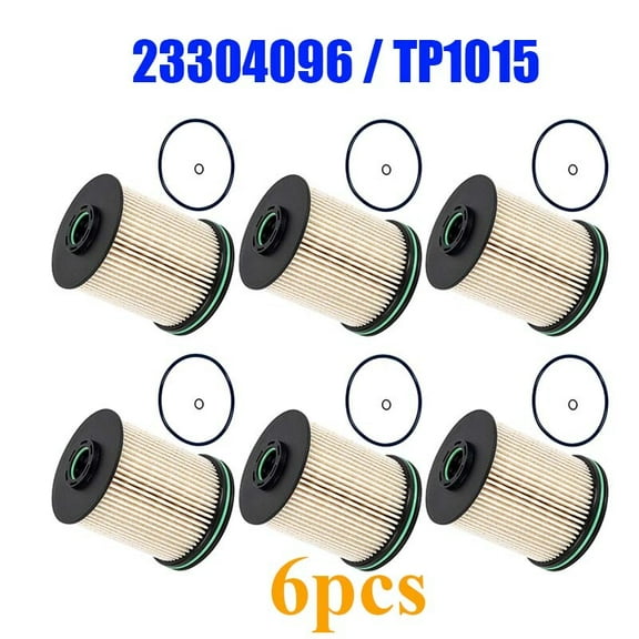 Pack of 6 TP1015 Fuel Filter Kit for 6.6L Duramax Diesel Chevrolet GMC 23304096
